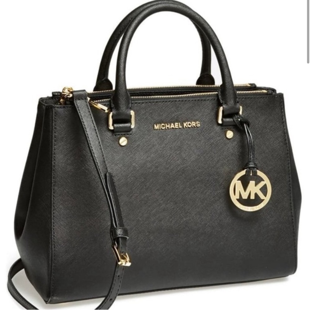 MICHAEL KORS Sutton Leather Medium Satchel Handbag